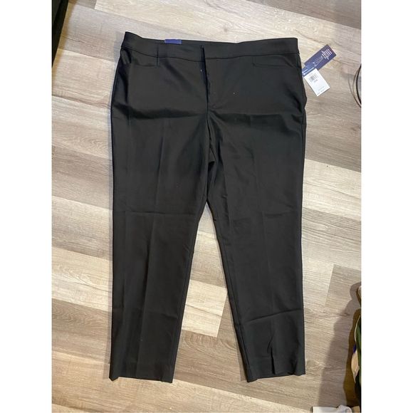 Chaps NWT Perfectly Polished Super Stretch Icon Polo Black Pants, Sz 20W, MP $65 - Picture 1 of 10